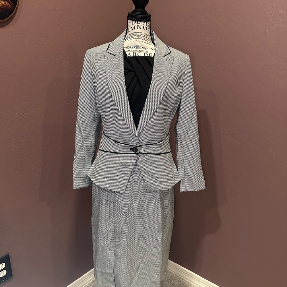 Gray Women's Blazer and Dress Set